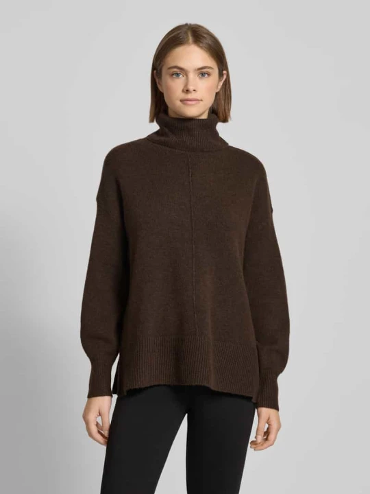 Zdjęcie produktu Sweter z golfem krój regular fit z dodatkiem wełny model „MALOU” Pieces