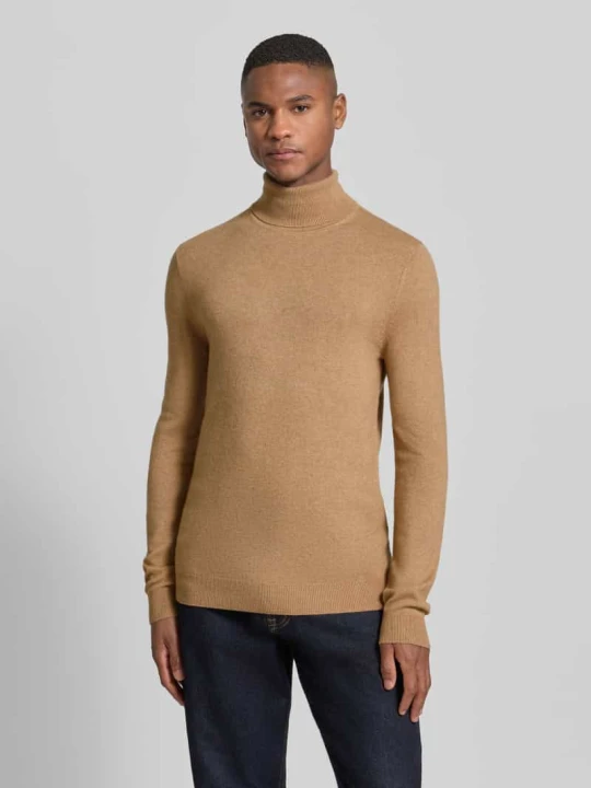 Zdjęcie produktu Golf o kroju regular fit z mieszanki wełny z domieszką kaszmiru MCNEAL Camel melanż