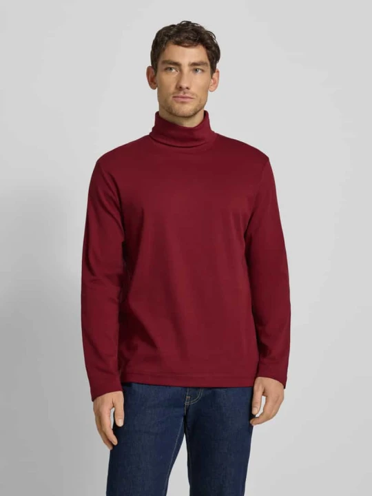 Zdjęcie produktu Golf o kroju regular fit z mieszanki bawełny Tom Tailor Czerwony
