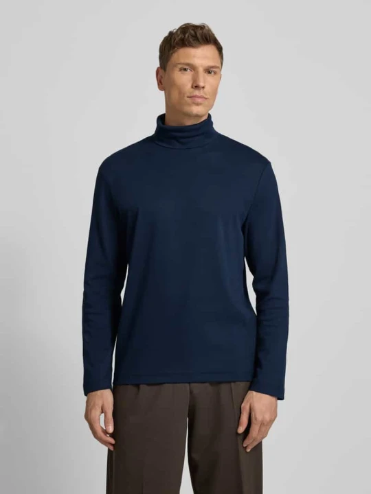 Zdjęcie produktu Golf o kroju regular fit z mieszanki bawełny Tom Tailor Granatowy