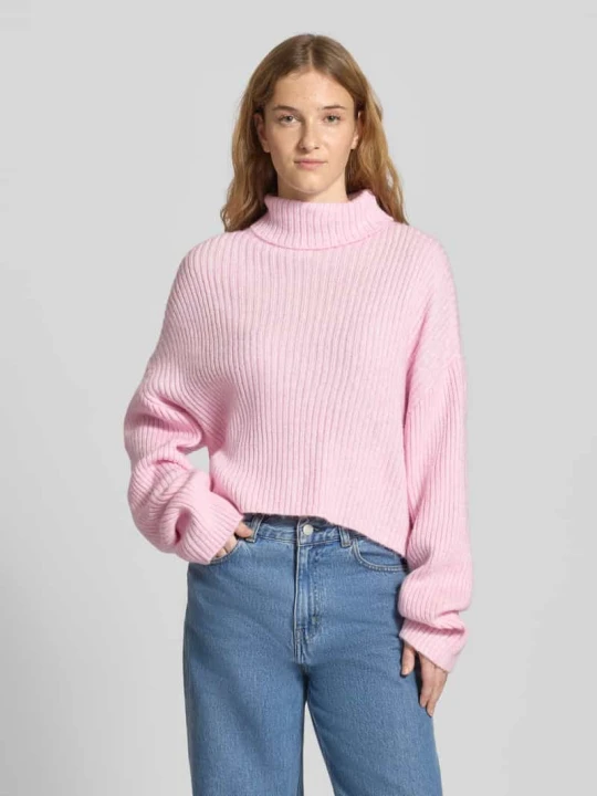 Zdjęcie produktu Golf o kroju relaxed fit z dodatkiem wełny model ‘MELANIE’ Only Różowy