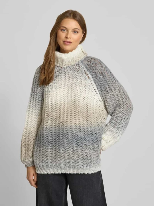 Zdjęcie produktu Golf o kroju relaxed fit z dodatkiem wełny z alpaki Smith & Soul Średnioszary melanż