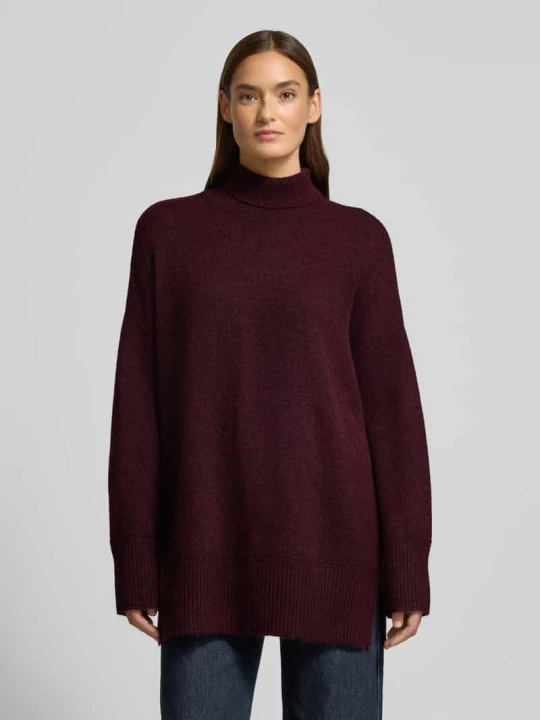 Zdjęcie produktu Golf o kroju relaxed fit z dzianiny z dodatkiem wełny model ‘AQUARIUS’ Vero Moda Bordowy