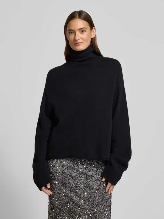 Zdjęcie produktu Sweter z golfem o kroju relaxed fit z Mieszanka wełny Marc O'Polo Czarny