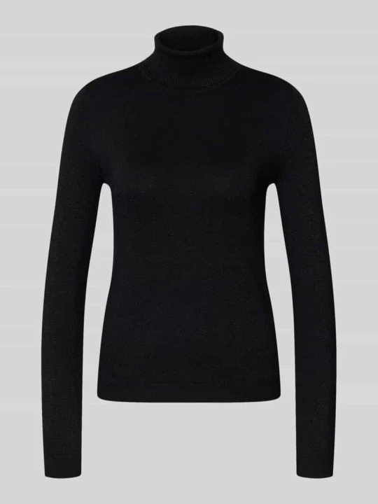 Zdjęcie produktu Golf o kroju slim fit z mieszanki wiskozy model ‘HAPPYSHINE’ Vero Moda Czarny