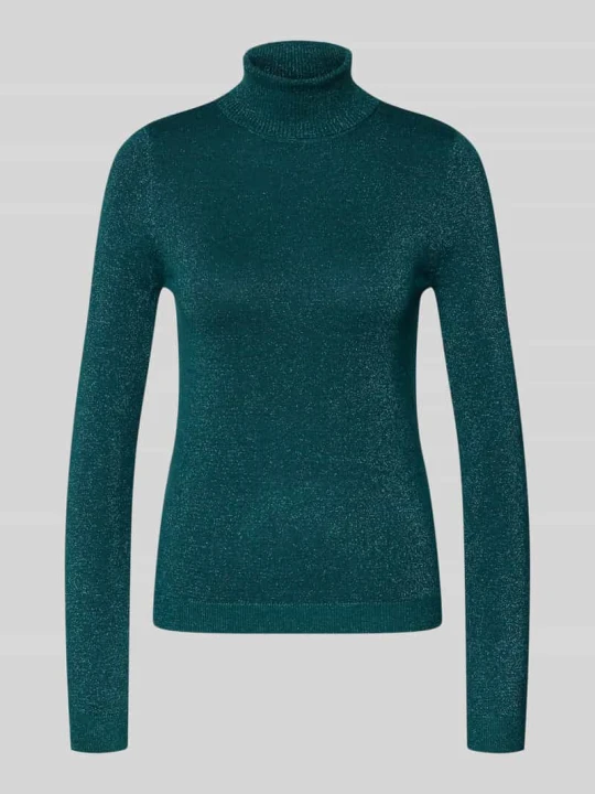 Zdjęcie produktu Golf o kroju slim fit z mieszanki wiskozy model ‘HAPPYSHINE’ Vero Moda Petrol