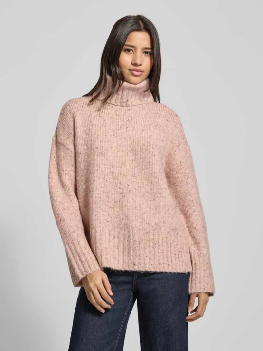 Zdjęcie produktu Golf o luźnym kroju z dodatkiem wełny model ‘INGRID’ Vero Moda Jasnoróżowy melanż