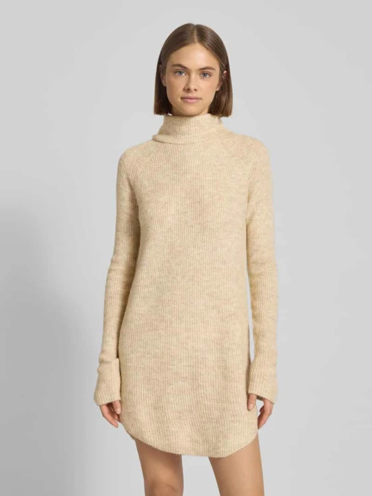 Zdjęcie produktu Sweter z golfem z dodatkiem wełny model 'ELLEN' Pieces Beżowy