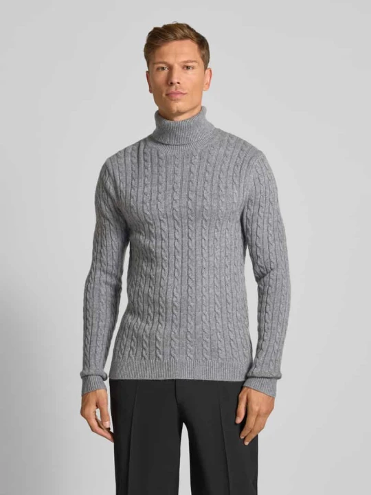 Zdjęcie produktu Golf z domieszką kaszmiru model ‘Wilde’ Tiger Of Sweden Średnioszary