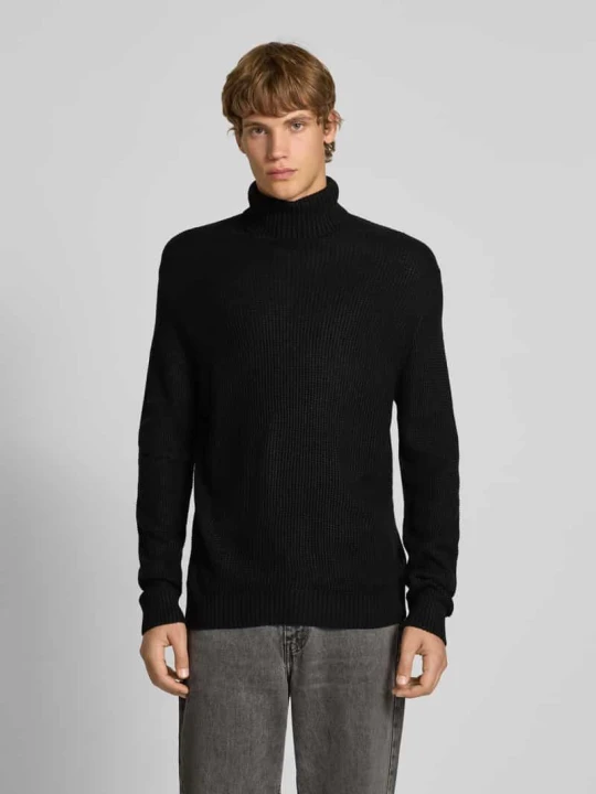 Zdjęcie produktu Golf z fakturowanym wzorem model ‘ROY’ Jack&Jones Czarny