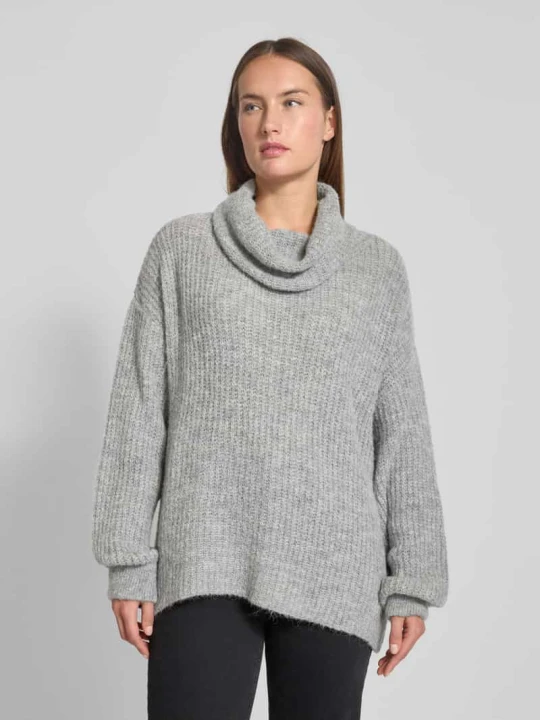 Zdjęcie produktu Golf z obniżonymi ramionami model ‘Jarine’ LeGer Jasnoszary