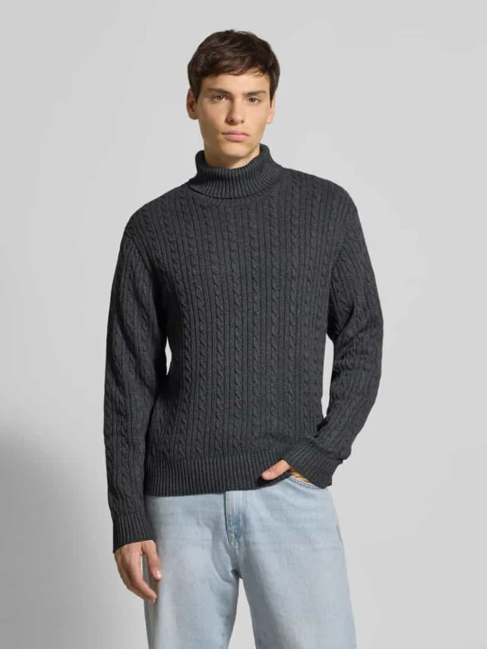 Zdjęcie produktu Golf ze ściegiem warkoczowym model ‘JORDEN’ Redefined Rebel Ciemnoszary