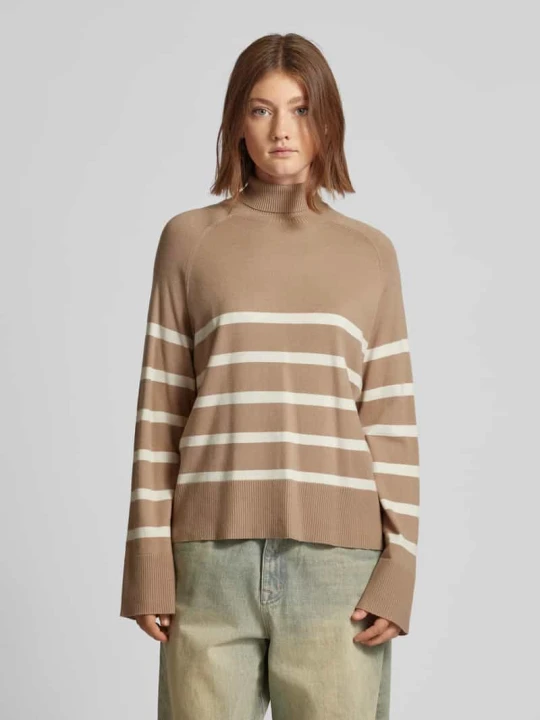 Zdjęcie produktu Golf ze wzorem w paski model ‘SIA’ Pieces Écru