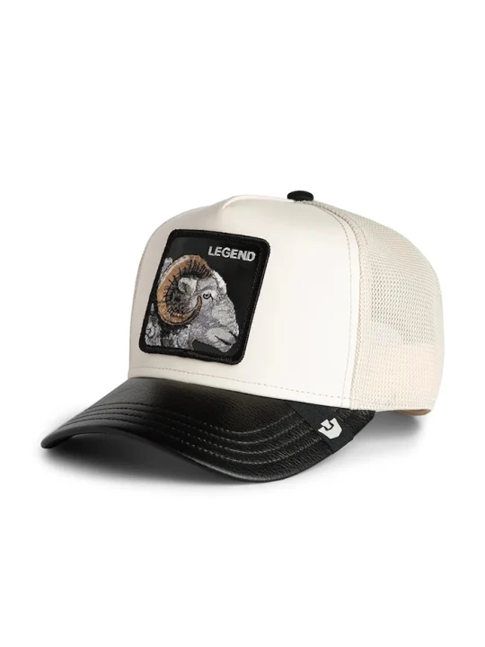Zdjęcie produktu Goorin Bros czapka z daszkiem trucker Faux Leather Ram biały