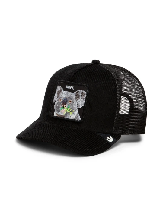 Zdjęcie produktu Goorin Bros czapka z daszkiem trucker sztruksowa Corduroy Dope czarny