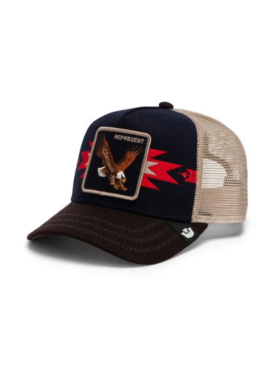Zdjęcie produktu Goorin Bros czapka z daszkiem trucker z dodatkiem wełny Canyon Represent granatowy