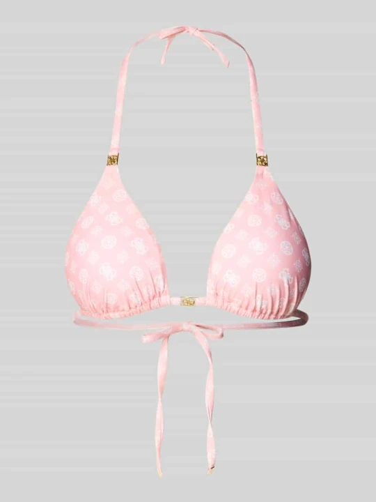 Zdjęcie produktu Góra bikini w kształcie trójkąta model 'SOLEIL' Guess Różowy