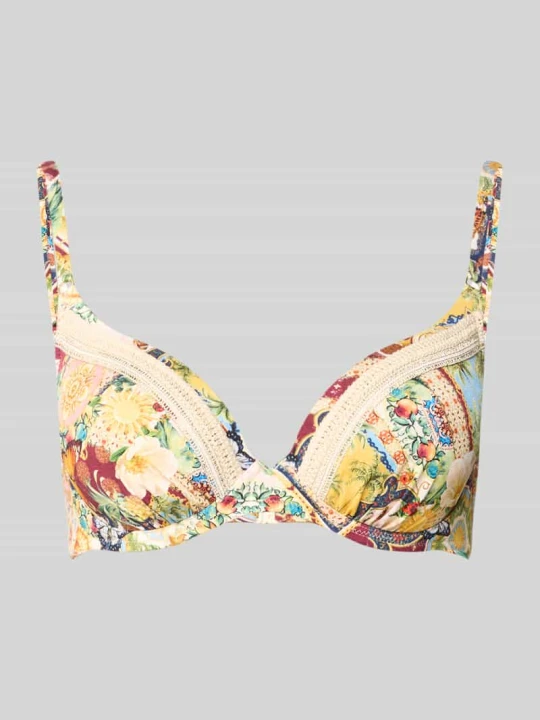 Zdjęcie produktu Góra bikini we wzór na całej powierzchni model 'TREASURED TROVE' WATERCULT Beżowy