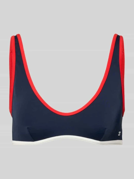 Zdjęcie produktu Góra od bikini z aplikacją z logo Tommy Hilfiger Ciemnoniebieski
