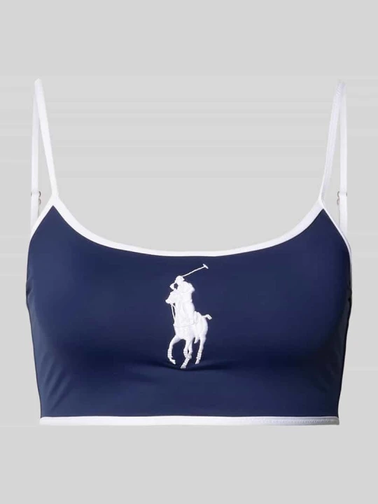 Zdjęcie produktu Góra bikini z haftowanym logo Polo Ralph Lauren Ciemnoniebieski