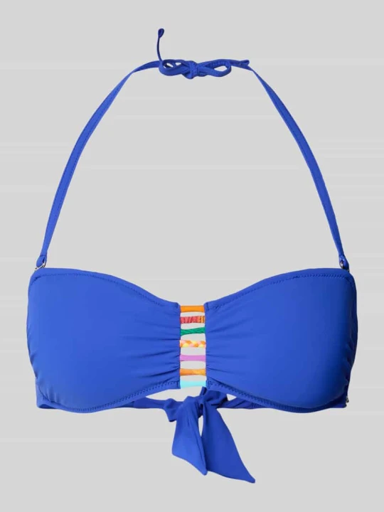 Zdjęcie produktu Góra bikini z ozdobnym obszyciem Model 'Zino' Banana Moon Królewski niebieski