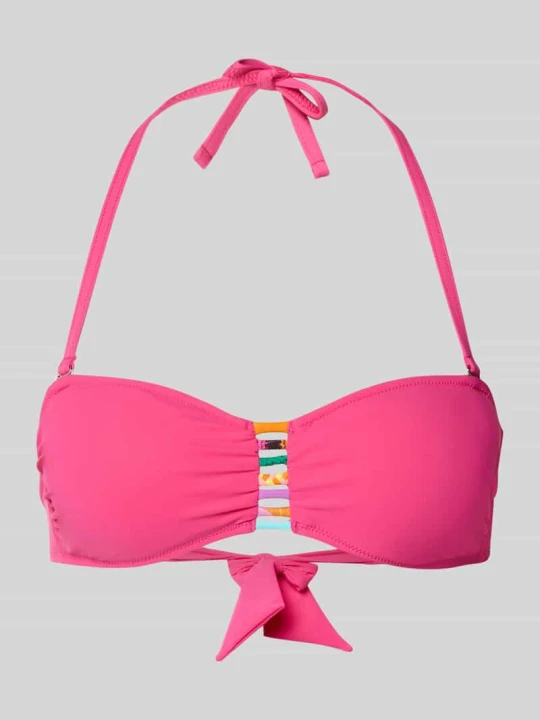 Zdjęcie produktu Góra bikini z ozdobnym obszyciem Model 'Zino' Banana Moon Różowy