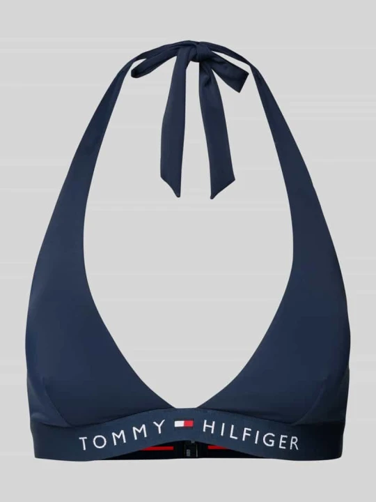 Zdjęcie produktu Góra bikini z wiązaniem na szyi Tommy Hilfiger Granatowy