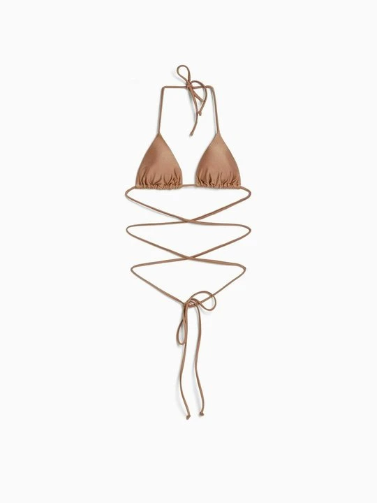 Zdjęcie produktu Góra od bikini Bershka brązowy