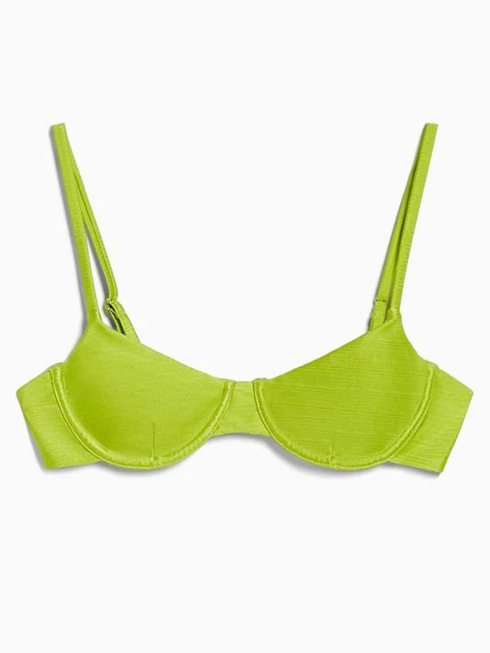 Zdjęcie produktu Góra od bikini Bershka zieleń butelkowa