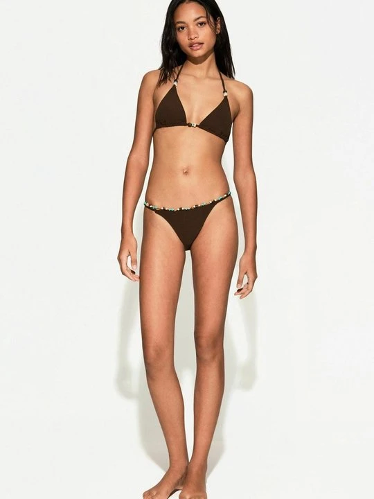 Zdjęcie produktu Góra od bikini Bershka ciemnobrązowy