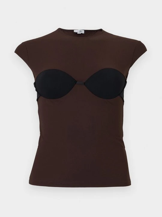 Zdjęcie produktu Góra od bikini MM6 Maison Margiela ciemnobrązowy