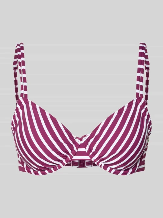 Zdjęcie produktu Góra od bikini w deseń allover model 'Tadu' Venice Beach Bordowy