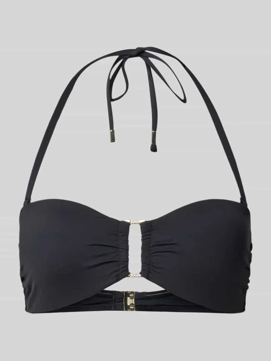 Zdjęcie produktu Góra od bikini w formie bandeau model 'MONOCHROME BEACH' JOOP! Czarny