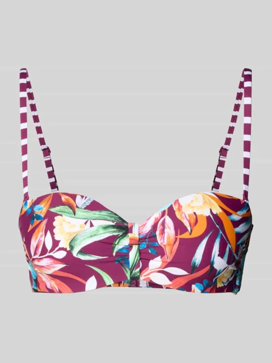 Zdjęcie produktu Góra od bikini we wzór na całej powierzchni model 'Cadu' Venice Beach Mocnoróżowy