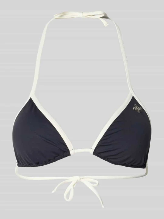 Zdjęcie produktu Góra od bikini z aplikacją z logo model 'Niki' Guess Czarny
