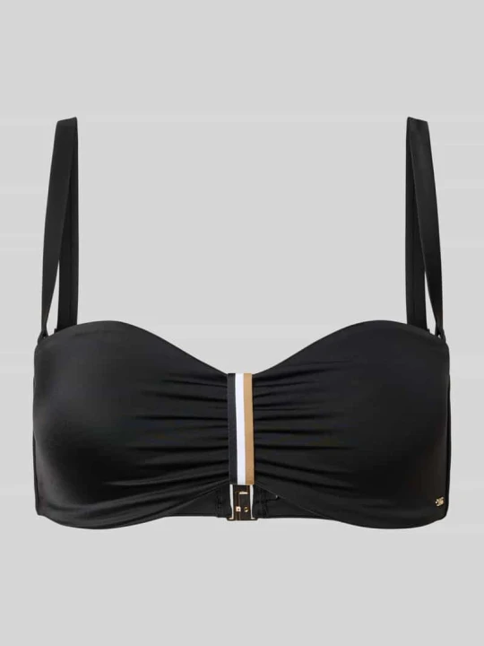 Zdjęcie produktu Góra od bikini z aplikacją z metką model 'BANDEAU' Boss Czarny