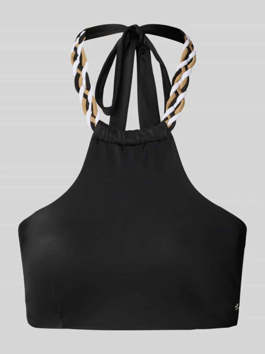 Zdjęcie produktu Góra od bikini z detalem w efekcie plecionki model 'BRALETTE_BOSS BRAID' Czarny