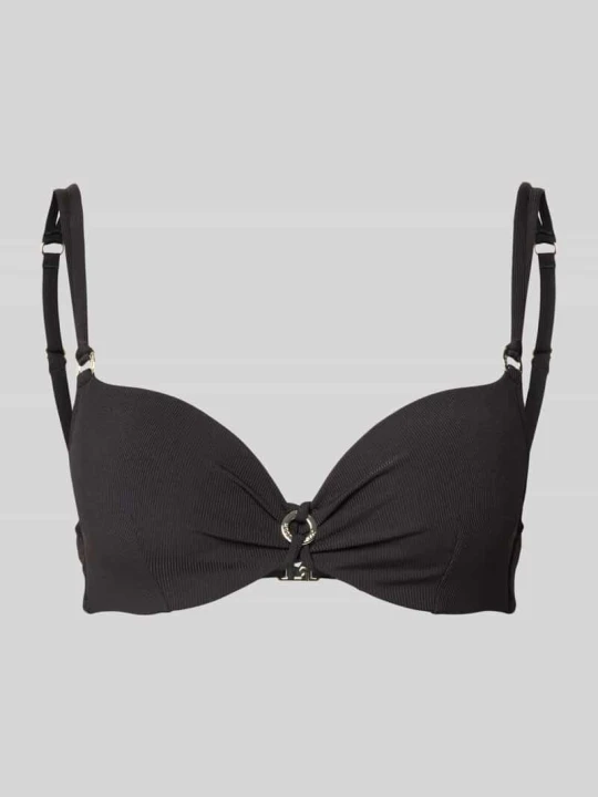 Zdjęcie produktu Góra od bikini z fakturowanym wzorem model 'Costillas' JOOP! Czarny