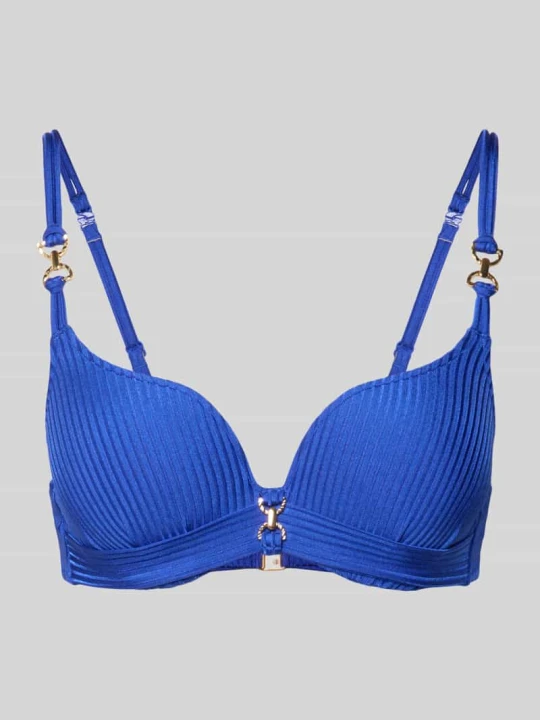 Zdjęcie produktu Góra od bikini z fakturowanym wzorem model 'Emly' MARIE JO Królewski niebieski