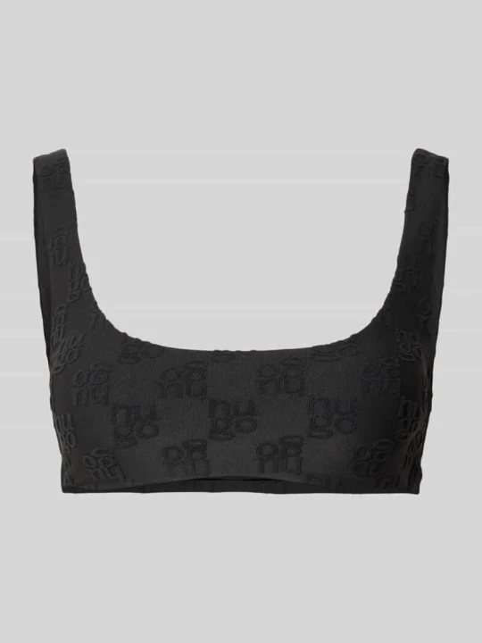 Zdjęcie produktu Góra od bikini z fakturowanym wzorem model 'TERRY MONO_BRALETTE' Hugo Czarny
