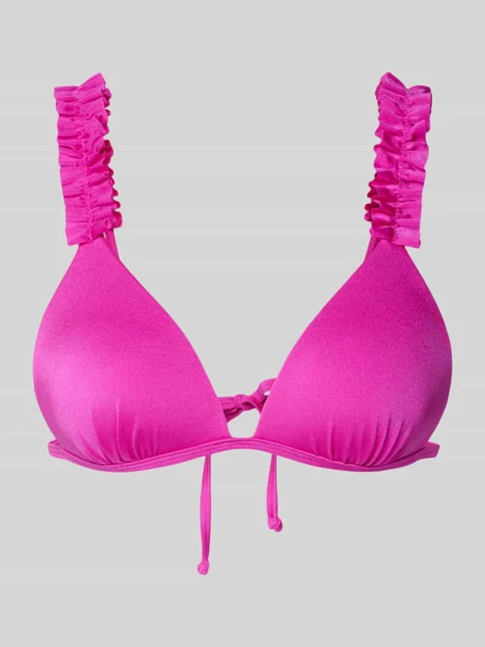 Zdjęcie produktu Góra od bikini z falbankami model 'Liora' Lascana Mocnoróżowy