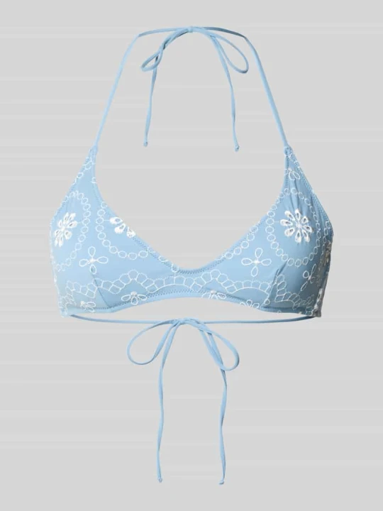 Zdjęcie produktu Góra od bikini z haftami i wiązaniem model 'HESPERA' MC2 Saint Barth Niebieski