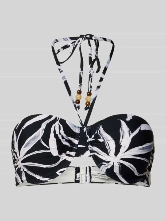 Zdjęcie produktu Góra od bikini z kwiatowy wzór Marc O'Polo Czarny
