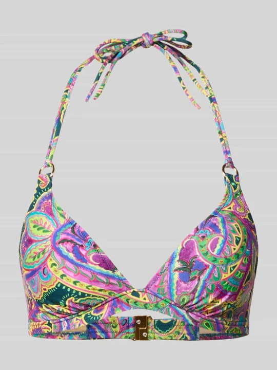 Zdjęcie produktu Góra od bikini z nadrukiem paisley na całej powierzchni model 'Lise' MARIE JO Fioletowy