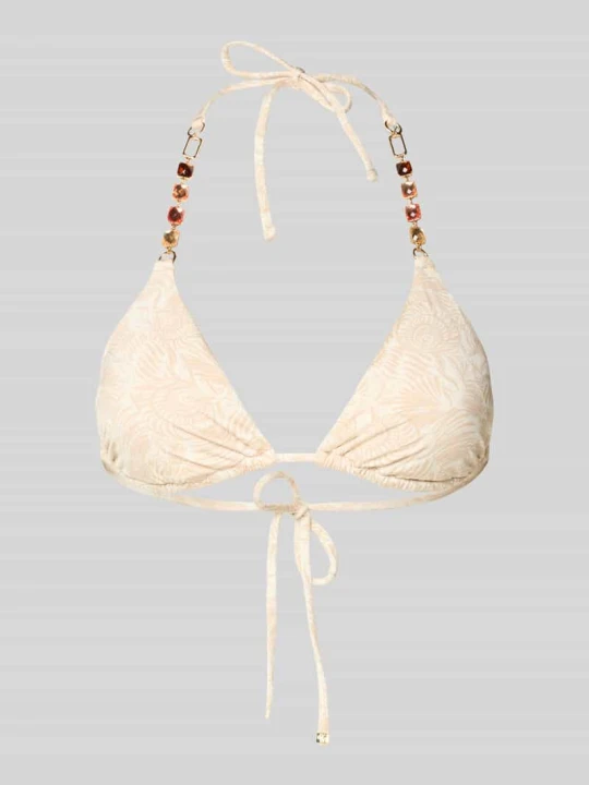 Zdjęcie produktu Góra od bikini z obszyciem ozdobnymi kamieniami model 'Marina' Guess Beżowy
