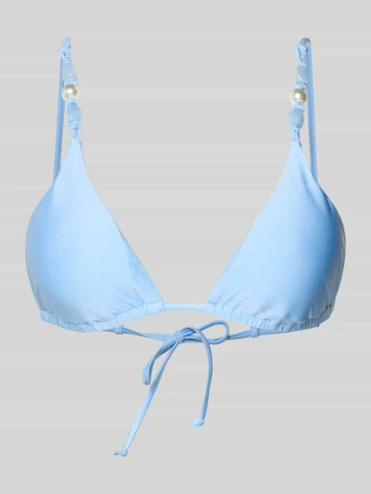 Zdjęcie produktu Góra od bikini z perłami i wiązaniem model 'PALERMO' Seafolly Niebieski
