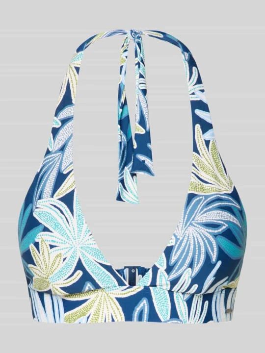 Zdjęcie produktu Góra od bikini z wiązaniem na szyi model 'BOHEMIAN LEAF TRIANGLE' Marc O'Polo Niebieski
