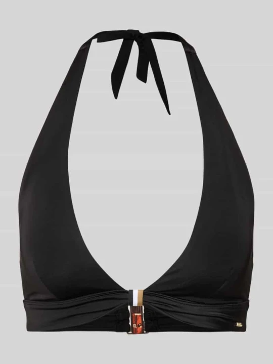 Zdjęcie produktu Góra od bikini z wiązaniem na szyi model 'BOSS CODES' Czarny
