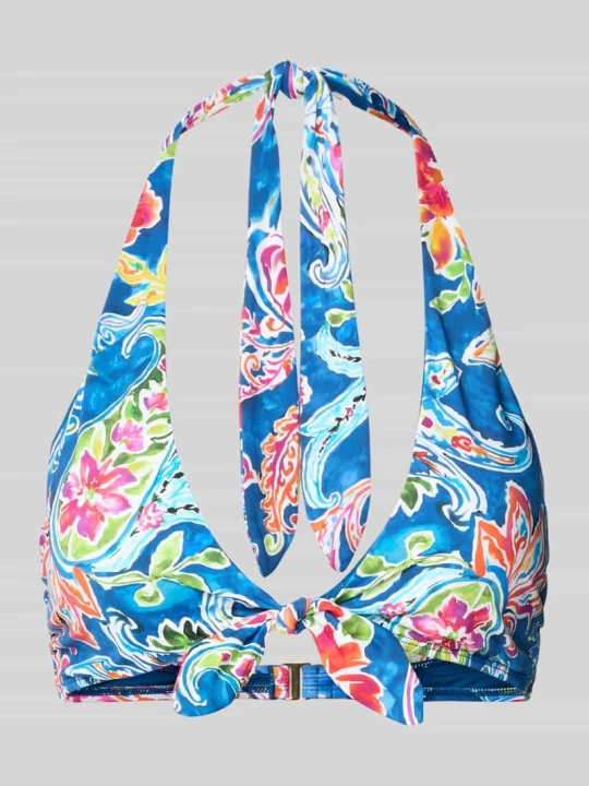 Zdjęcie produktu Góra od bikini z wiązanym detalem Lauren Ralph Lauren Ciemnoniebieski