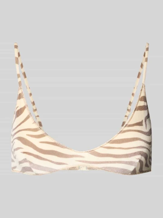 Zdjęcie produktu Góra od bikini ze zwierzęcym nadrukiem na całej powierzchni model 'Paloma' MC2 Saint Barth Beżowy